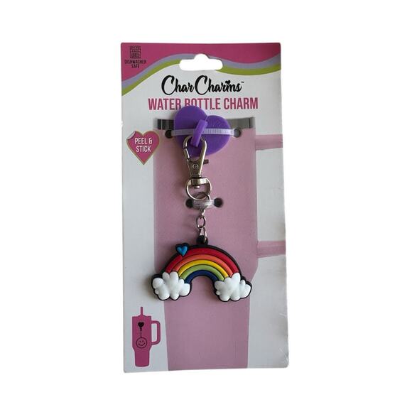 NEW CharCharms 40 oz. Colorful Tumbler Straws & Rainbow Charm Accessory Bundle - Picture 6 of 7